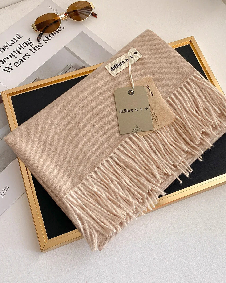Faux Cashmere Thick Wrap Scarf in Colors