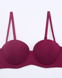 Plus-Size Cotton Half-Cup Push-Up Bra