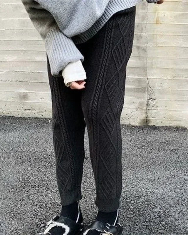 Cotton Cashmere Harem Knit Pants