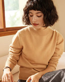 Cashmere Mock Neck Knitted Sweater