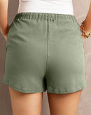 High-Waist Drawstring Casual Shorts