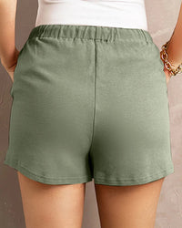 High-Waist Drawstring Casual Shorts