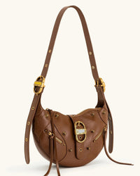 Stylish Leather Horn Crossbody Bag