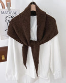 Textured Triangle Knit Scarf