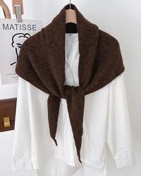 Textured Triangle Knit Scarf