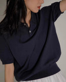 Ice Silk Knitted Polo Shirt