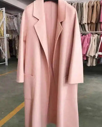 Belted Wool-Blend Wrap Coat