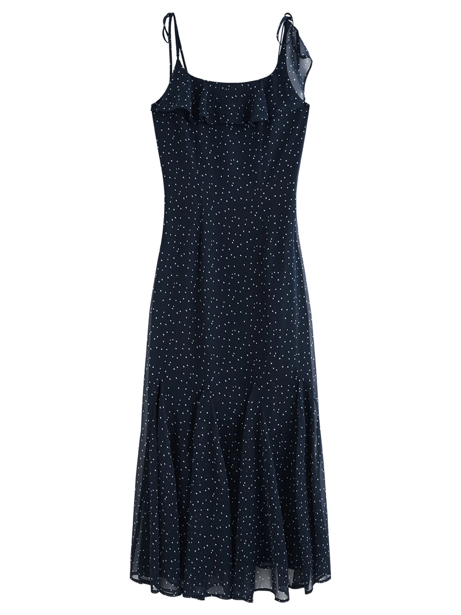 Women'S Chiffon Ruffled Strapless Dress