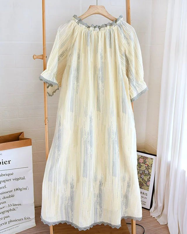 Oversized Short Sleeve Cotton Nightgown