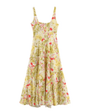 Casual And Sweet Floral Print Sundress