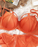Classic Bandage Lace Cutout Push-Up Bra Set