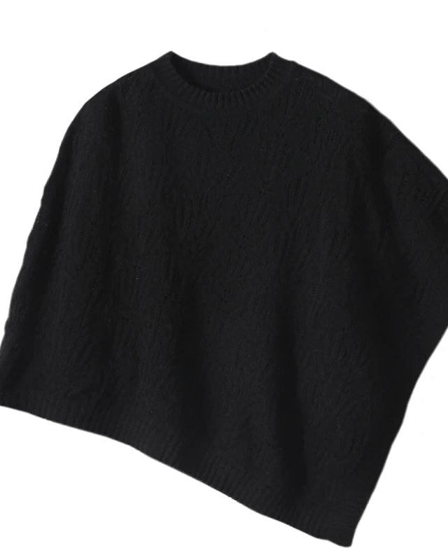Cable-Knit Cashmere Poncho