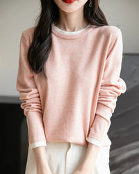 Layered-Look Wool-Blend Knit Top