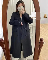 Longline Wool Cashmere Blend Coat