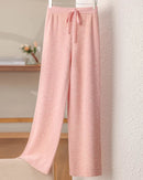 Merino Wool High-Waist Wide-Leg Trousers