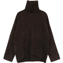 Oversized Half-Turtleneck Mohair Knit Sweater