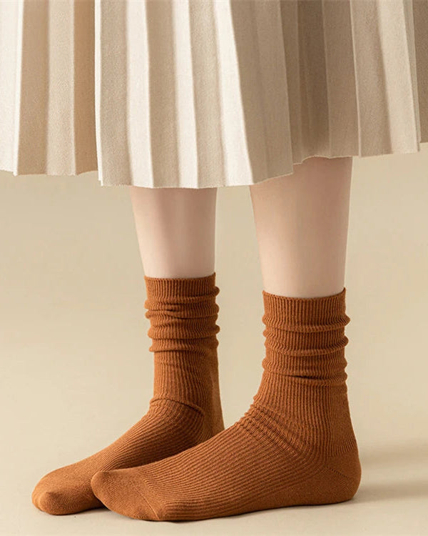 Combed Cotton Pile Crew Socks