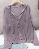 Ice Silk Hollow Knit Cardigan