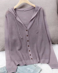 Ice Silk Hollow Knit Cardigan