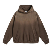 Solid Washed Distressed Ripped Hoodies