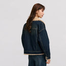 Patchwork Imitation Rabbit Fur Lapel Jacket