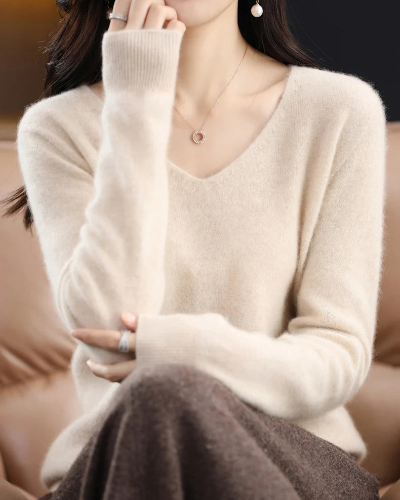 Merino Wool V-Neck Sweater