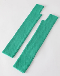 Wool Blend Knit Long Arm Warmers