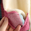 Colorful V-Neck Knitted Short Cardigan