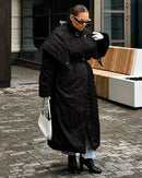 Long Padded Shawl Collar Coat