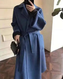 Belted Wool-Blend Wrap Coat