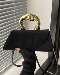 Minimalist PU Leather Square Shoulder Bag