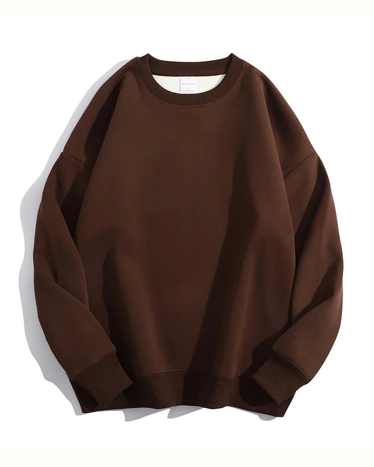 Loose-Fit Fleece Pullover Sweatshirt