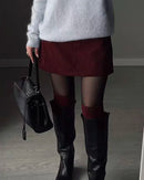 Corduroy Slim-Fit Mini Skirt