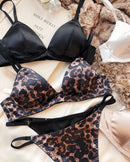 Sexy Silky Triangle Cup Wire-Free Bra Set