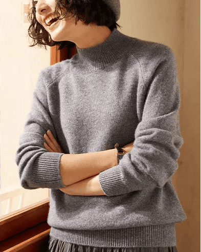 Stylish Cashmere Turtleneck Thick Knitted Sweater