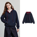 Contrasting Color Embroidery Splicing Hoodies