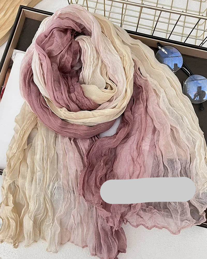 Pleated Long Scarf Shawl