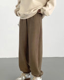High-Waist Double-Sided Fleece Pants