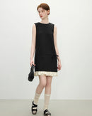 Polka Dot Bow A-Line Straight Fashion Dress