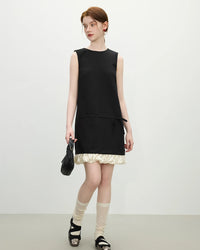 Polka Dot Bow A-Line Straight Fashion Dress