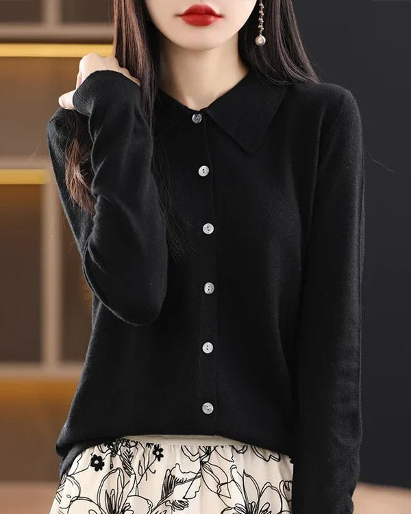 Basic Wool Shirt Cardigan