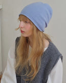 Rolled-Edge Wool Slouch Beanie