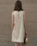 Casual Round Neck Sleeveless A-Line Tassel Dress