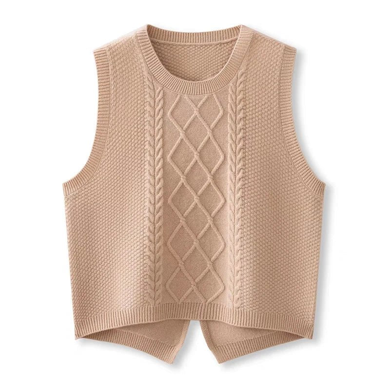 Round Neck Wool Vest