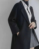 Relaxed Belted Wool Blend Coat