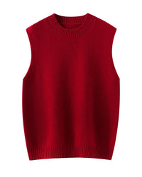 Effortless Wool Knit Sleeveless Top