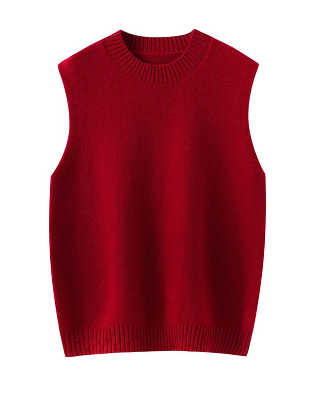 Effortless Wool Knit Sleeveless Top