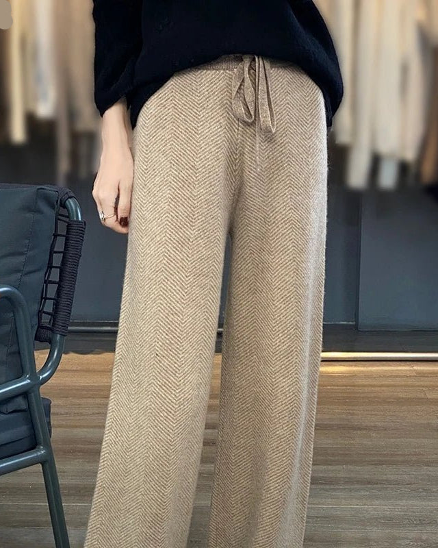 Wide-Leg Wool Pants