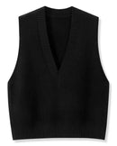 Merino Wool Knitted V-Neck Vest