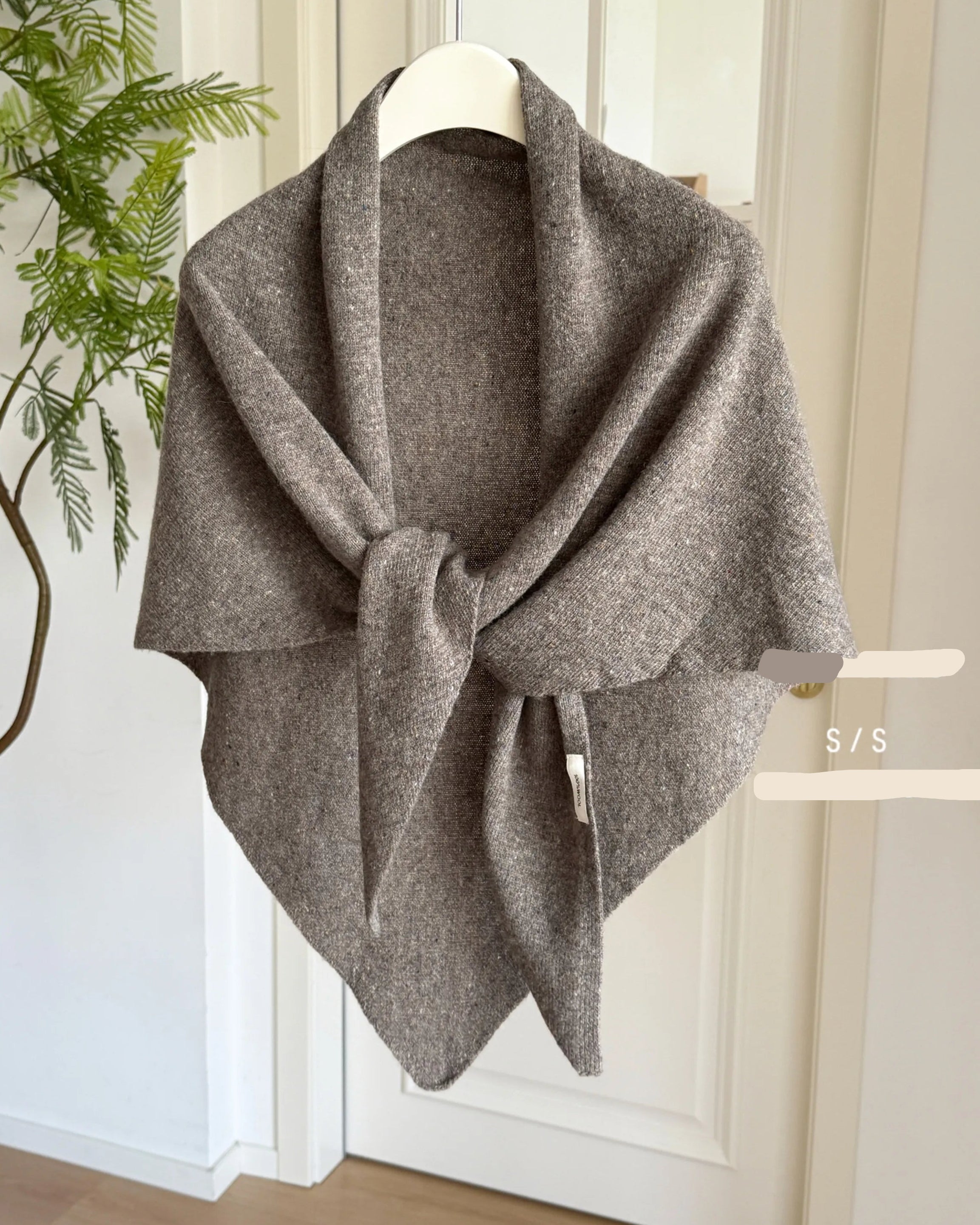 Wool Oversized Triangle Shawl Scarf